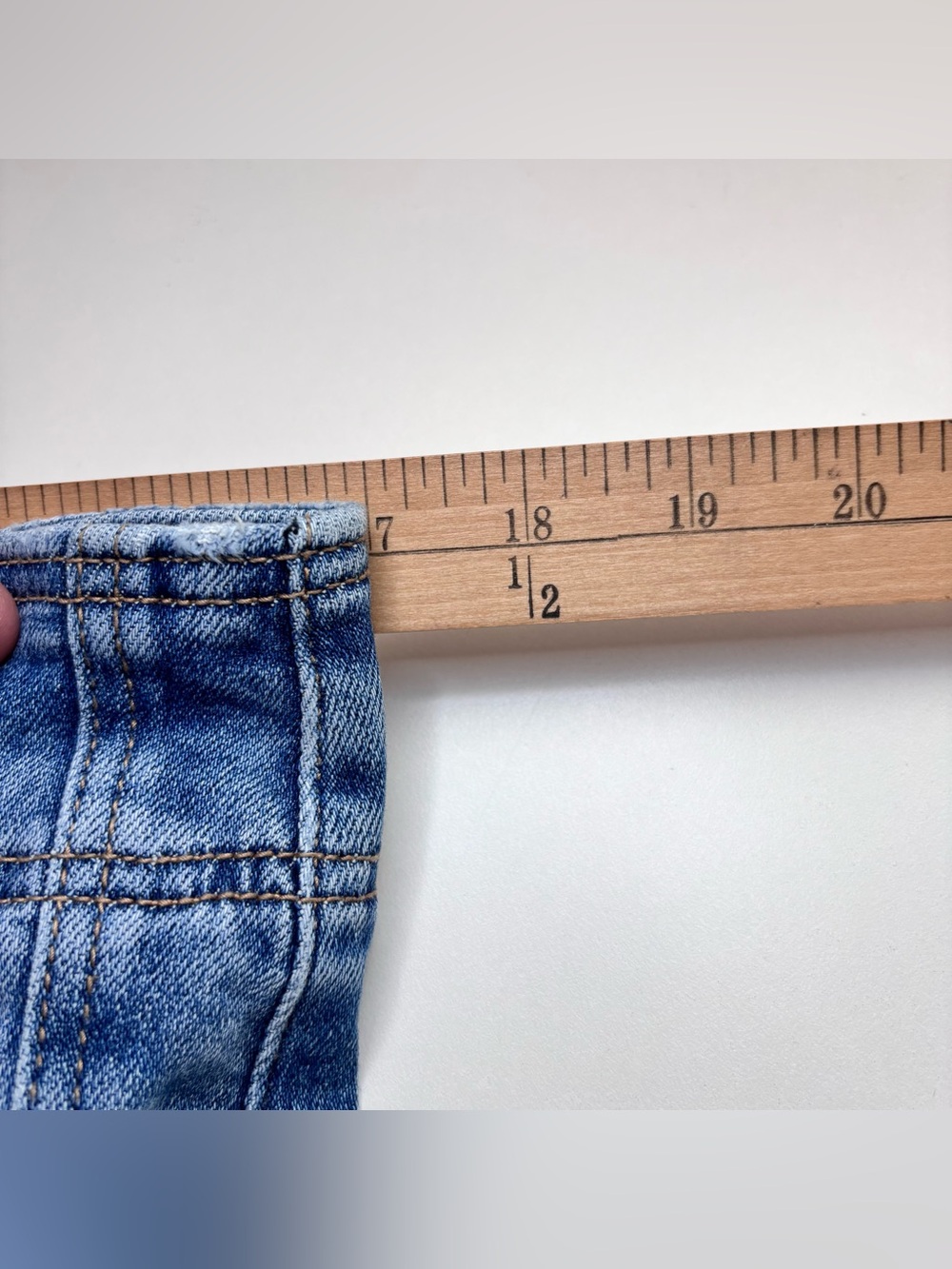 Risen High Rise Cropped Wide Leg Flare Jeans Medium Wash Size 9/29 - Picture 10 of 15